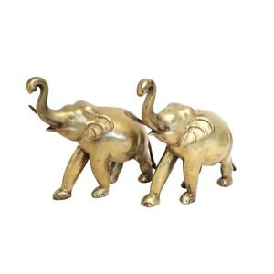 Vintage Brass elephant with raised trunk